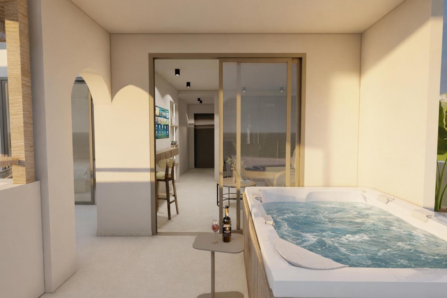 Apartament typu Junior Suite z widokiem na morze i wanną z hydromasażem